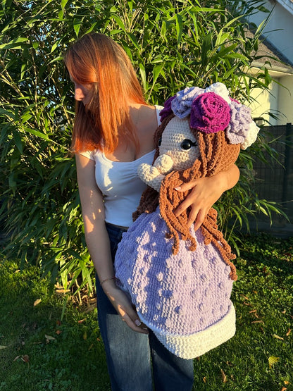 Poupée réversible bouquet de fleur