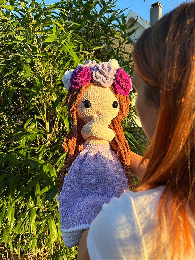 Poupée réversible bouquet de fleur