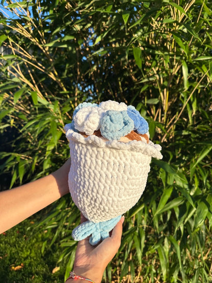 Poupée réversible bouquet de fleur