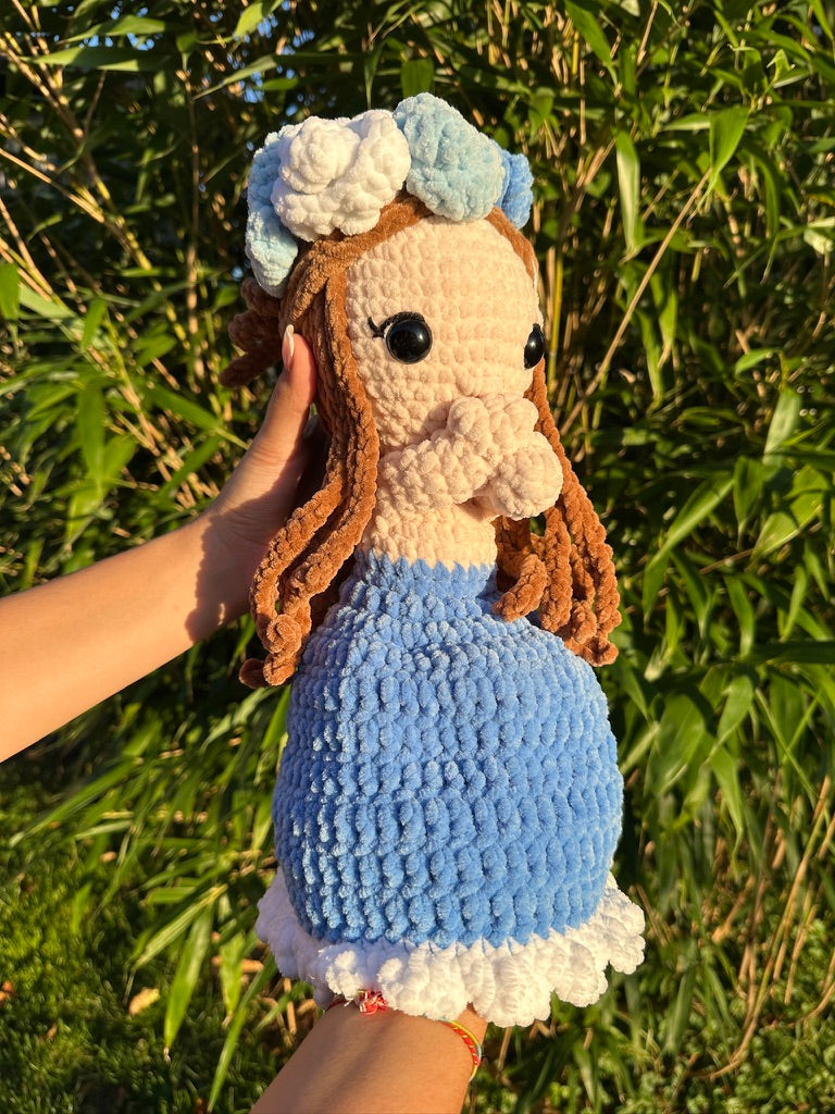 Poupée réversible bouquet de fleur