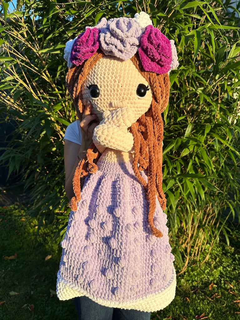 Poupée réversible bouquet de fleur